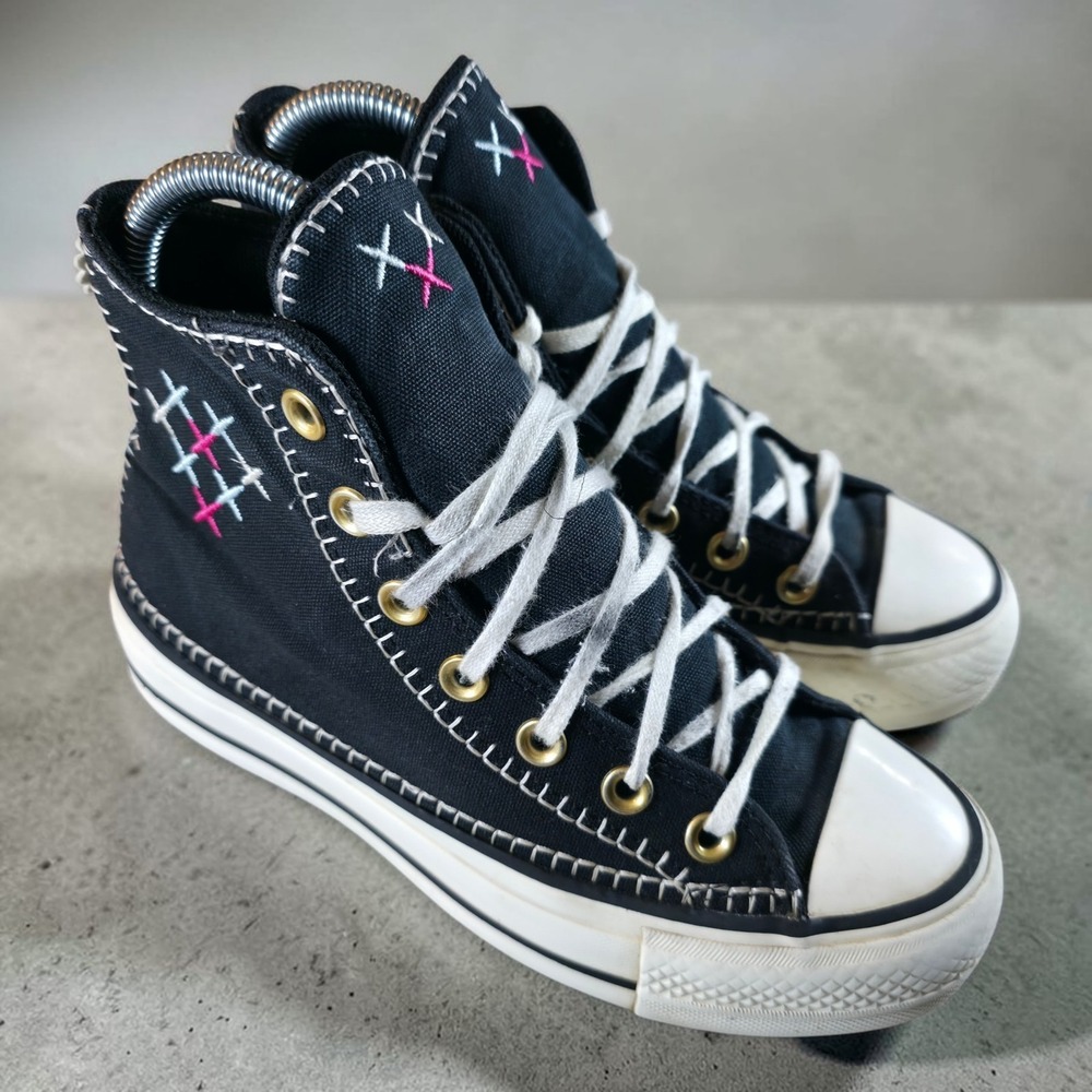 Converse Chuck Taylor All Star Womens Size 5 LIFT HI Crafted Stitching A08731C